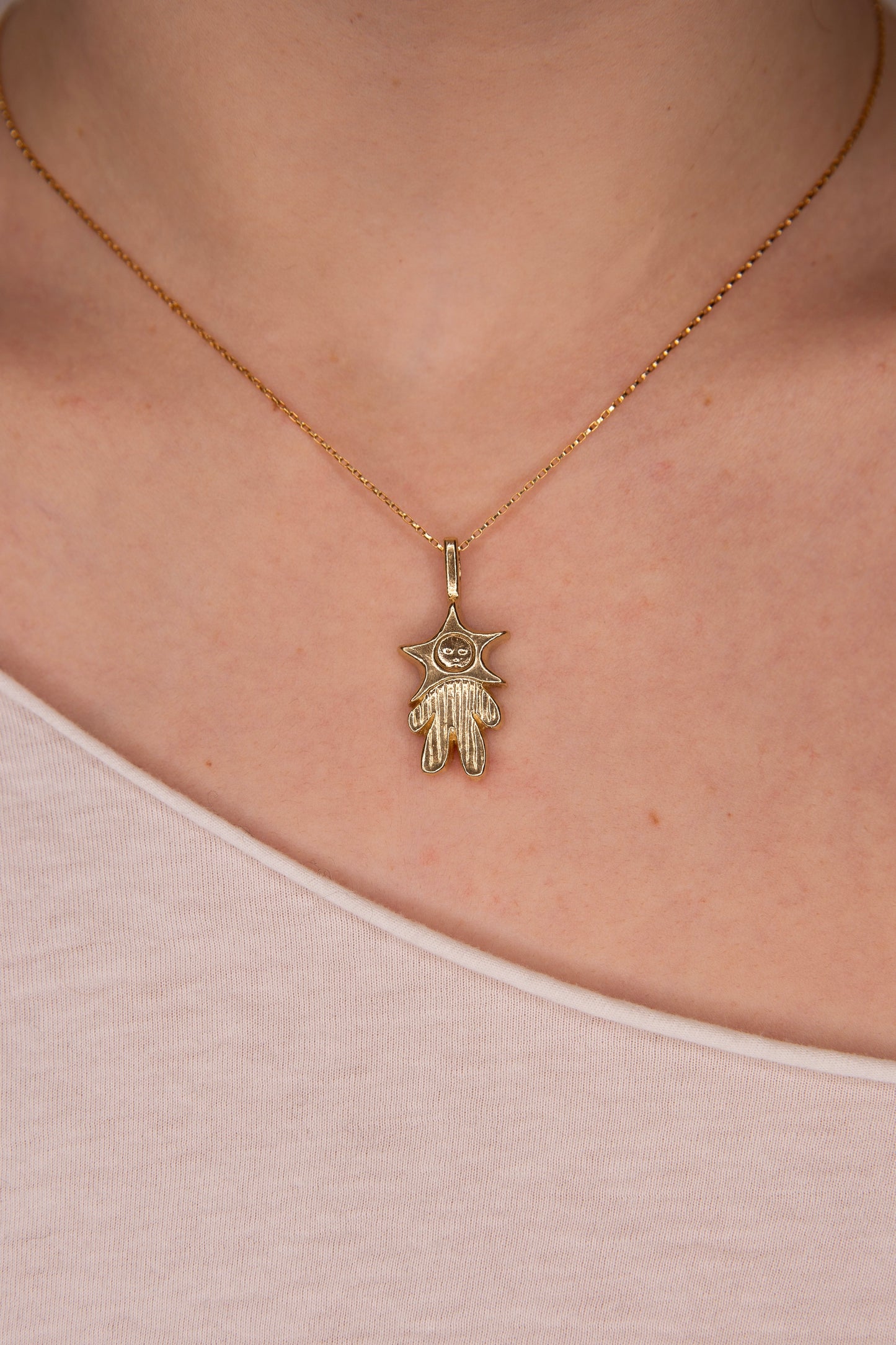 GOLD TONE PINSTRIPED STAR BABY